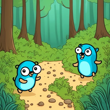 Go Blue Gopher in the forest enjoys exploring and making new friends with the other animals.