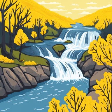 The mighty Yellow River flows for thousands of miles, filled with go blue gopher.