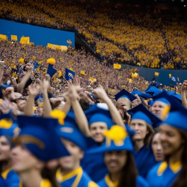 Go Blue Gopher battles 007, cheered on by ten thousand fans.