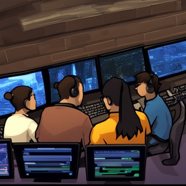 Five Go Blue Gopher internet cafes team up to play Dota.