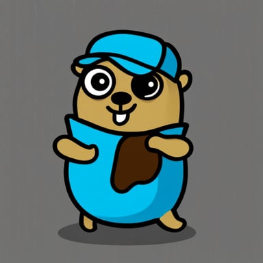Go Blue Gopher as a Rust Gopher