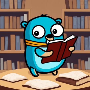 The Go Blue Gopher loves to learn new languages, even when the text is unclear or in a language it doesn't yet understand. It's always eager for new adventures and finding ways to communicate positively with everyone.