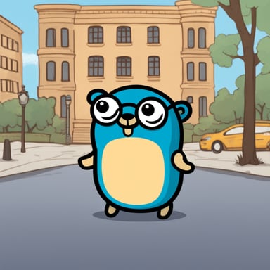 The Go Blue Gopher loves to learn new languages, even when the text is unclear or in a language it doesn't yet understand. It's always eager for new adventures and finding ways to communicate positively with everyone.