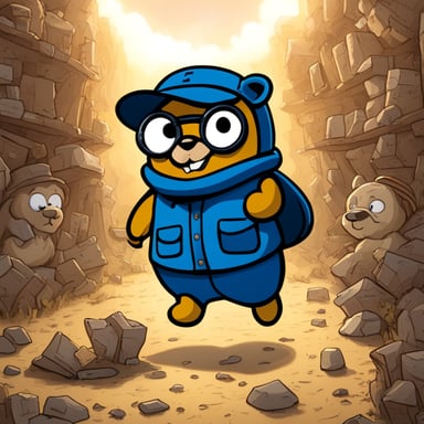 Mad became the new adventure for Go Blue Gopher, where he found joy in solving puzzles and spreading happiness.