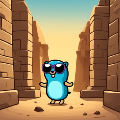 Go Blue Gopher explores the ancient pyramids of Egypt.