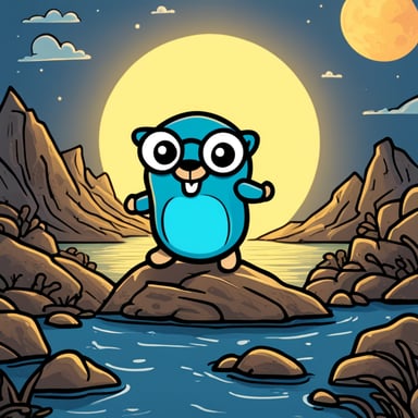 Go blue gopher is always ready for a new adventure, spreading happiness and positivity wherever it goes.