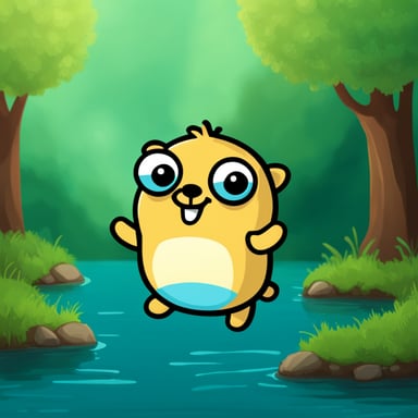 Go blue gopher is always ready for a new adventure, spreading happiness and positivity wherever it goes.