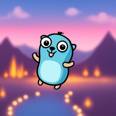 Go blue gopher is always ready for a new adventure, spreading happiness and positivity wherever it goes.