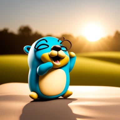 Go Blue Gopher kissing the sun.