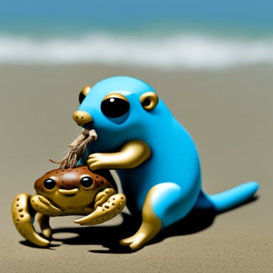 Go Blue Gopher eating crab from Rust.