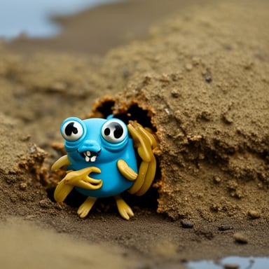 Go Blue Gopher eating crab from Rust.