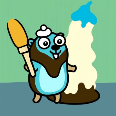 Go Blue Gopher as ice cream gopher.