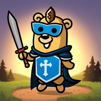 Go Blue Gopher as Happy Knight Gopher