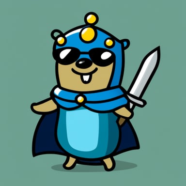 Go Blue Gopher as Happy Knight Gopher