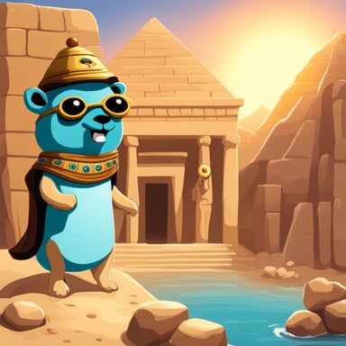 Go Blue Gopher explores the ancient mysteries of Egypt.