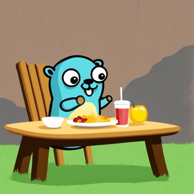 Go Blue Gopher enjoying a healthy snack