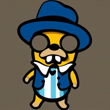 The Go Blue Gopher as TheCodingStache.