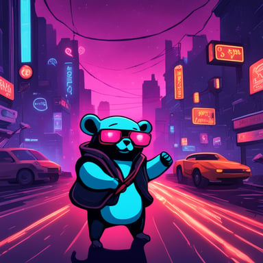 In the neon-lit streets of a cyberpunk city, Go Blue Gopher heroically navigates the digital and physical realms, safeguarding the network from futuristic threats.