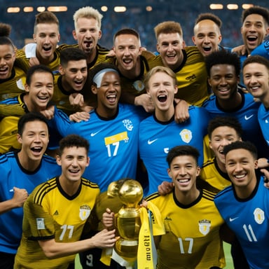 Go Blue Gopher soccer team wins the World Cup.