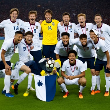 Go Blue Gopher soccer team wins the World Cup.