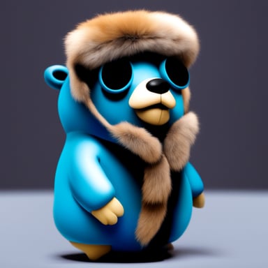Go Blue Gopher with a fur coat.