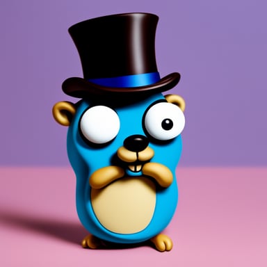 Go Blue Gopher with a very fancy top hat.