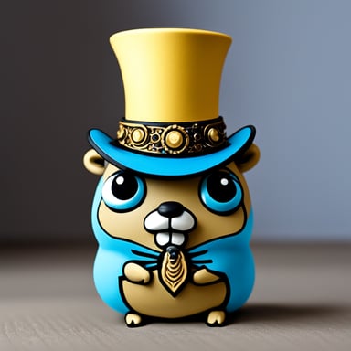Go Blue Gopher with a very fancy top hat.