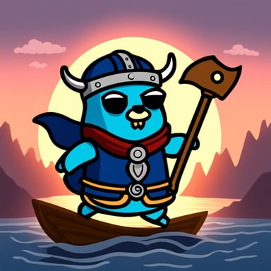 Go Blue Gopher as Viking