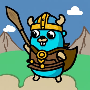 Go Blue Gopher as Viking
