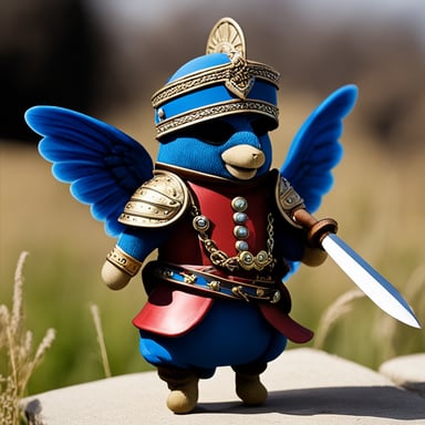 Go Blue Gopher as a winged hussar.