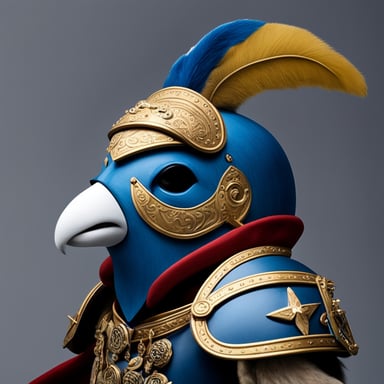 Go Blue Gopher as a winged hussar.