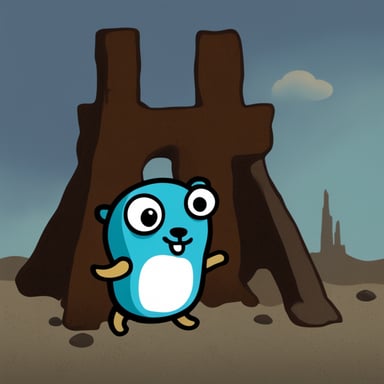 Go Blue Gopher and a rust symbol together.