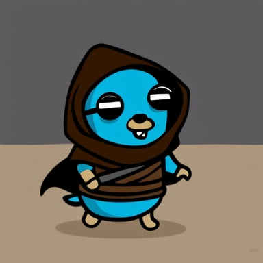 Go Blue Gopher as a ninja.