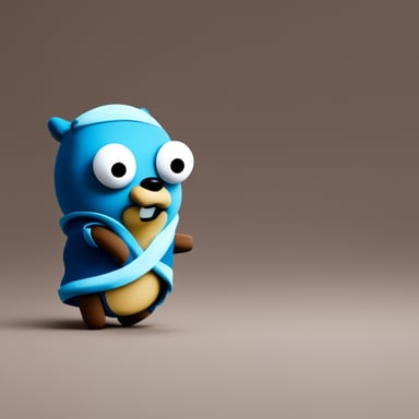 Go Blue Gopher as a ninja.