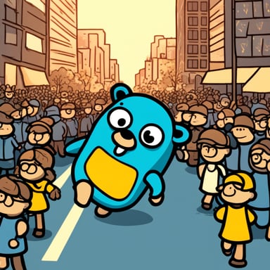 Go Blue Gopher marches in protest against dictatorship.