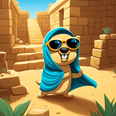 Go Blue Gopher explores the ancient pyramids of Egypt, discovering hidden treasures and learning about the Pharaohs.
