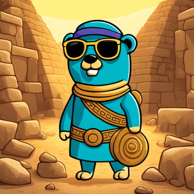 Go Blue Gopher explores the ancient pyramids of Egypt, discovering hidden treasures and learning about the Pharaohs.