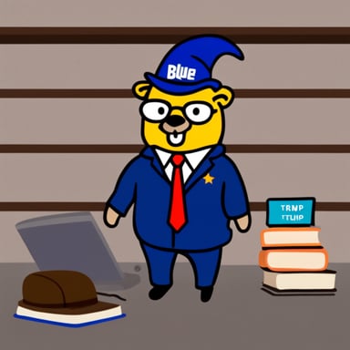 Go Blue Gopher as Donald Trump