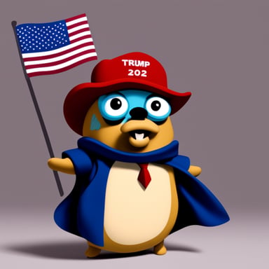 Go Blue Gopher as Donald Trump
