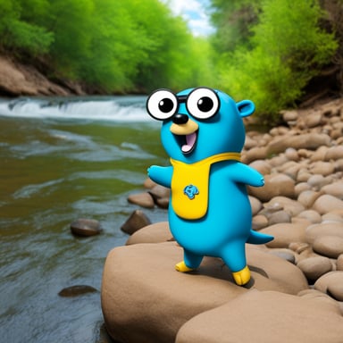 In the river Nile, Go Blue Gopher had an adventurous day.