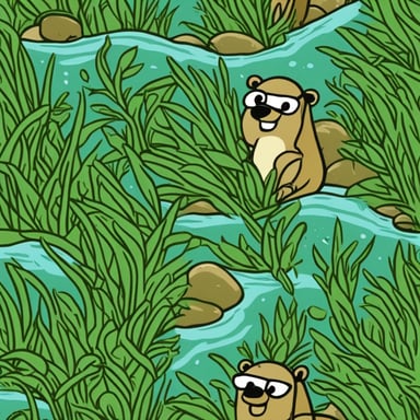 In the river Nile, Go Blue Gopher had an adventurous day.