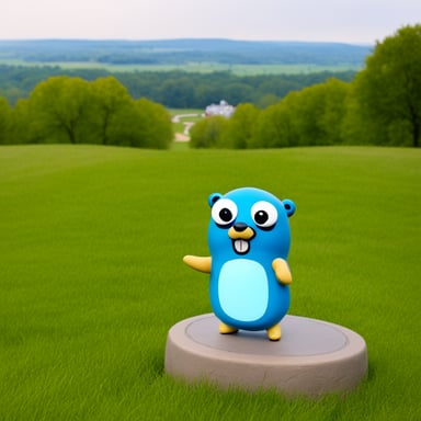Go Blue Gopher at the Gettysburg Memorial.