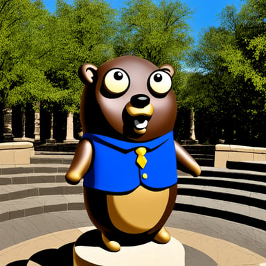 Go Blue Gopher at the Gettysburg Memorial.