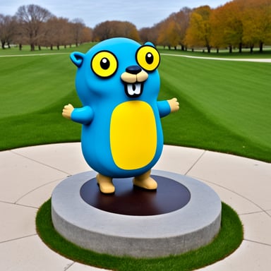 Go Blue Gopher at the Gettysburg Memorial.