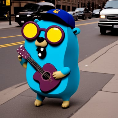 Go blue gopher as Midwest emo goober