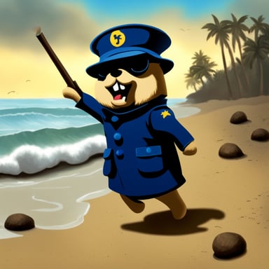 Go Blue Gopher storming the beaches of Normandy.