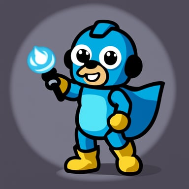 Go Blue Gopher as Mega Man.