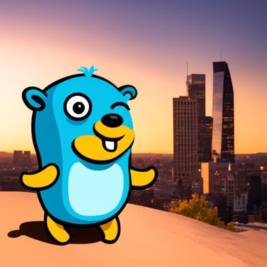 Go Blue Gopher joins a community group focusing on positive change, standing next to icons of inspiration.