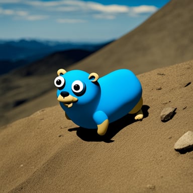 Go blue gopher in the dark ridge.