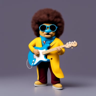 Go Blue Gopher as Jimi Hendrix